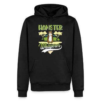 Hamster Flüsterer Goldhamster Hamster - Männer Premium Bio Hoodie - Schwarz - Vorne - Nico (187cm)