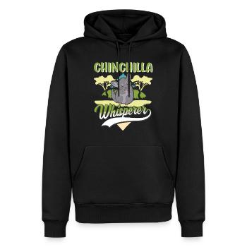 Chinchilla Flüsterer Chinchilla Whisperer - Männer Premium Bio Hoodie - Schwarz - Vorne - Nico (187cm)
