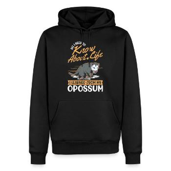 Opossum Cadeau Marsupial Opossum - Sweat à capuche Premium bio Homme - noir - Devant - Nico (187cm)