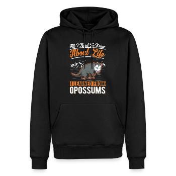Opossum Possum Beutelratte - Männer Premium Bio Hoodie - Schwarz - Vorne - Nico (187cm)