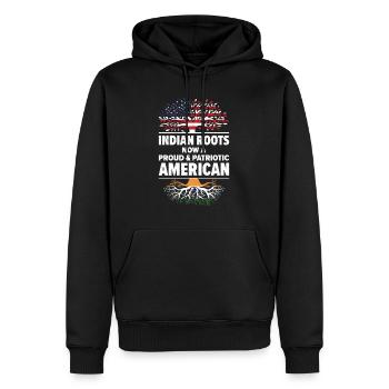 Born Indian India American USA Citizenship - Men’s Premium Organic Hoodie - black - Front - Nico (187cm)