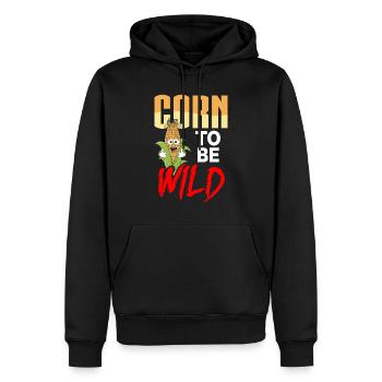culture du maïs cultures agriculture - Sweat à capuche Premium bio Homme - noir - Devant - Nico (187cm)