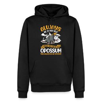 Opossum Cadeau Marsupial Opossum - Sweat à capuche Premium bio Homme - noir - Devant - Nico (187cm)