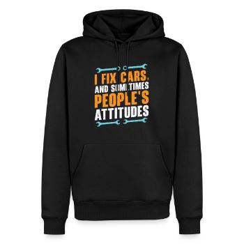 Car Mechanic Auto Engine Repair - Men’s Premium Organic Hoodie - black - Front - Nico (187cm)