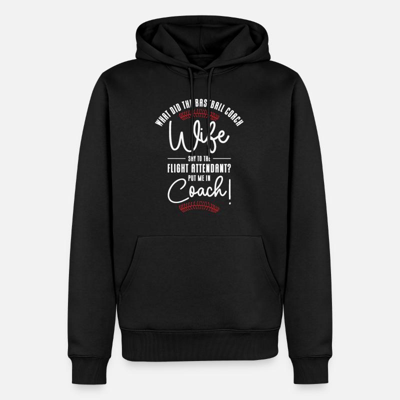 Baseball-Trainerin Ehefrau Berufstätige Mutter - Männer Premium Bio Hoodie - Schwarz