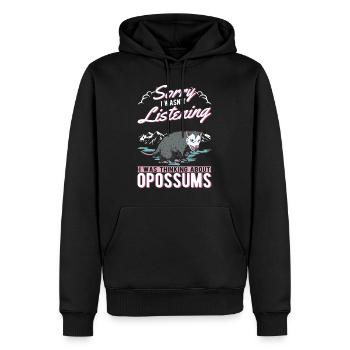 Opossum Cadeau Marsupial Opossum - Sweat à capuche Premium bio Homme - noir - Devant - Nico (187cm)