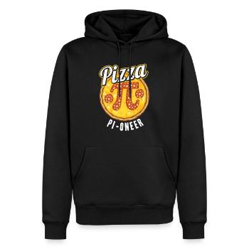 Pi Day Pizza Pi Symbol Math Number - Sweat à capuche Premium bio Homme - noir - Devant - Nico (187cm)
