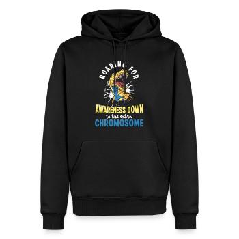 Journée mondiale du syndrome de Down - Sweat à capuche Premium bio Homme - noir - Devant - Nico (187cm)