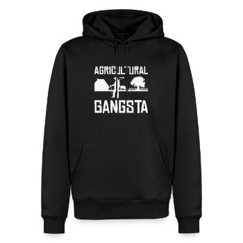Agriculture Gangsta Jardinage Agriculteur - Sweat à capuche Premium bio Homme - noir - Devant - Nico (187cm)