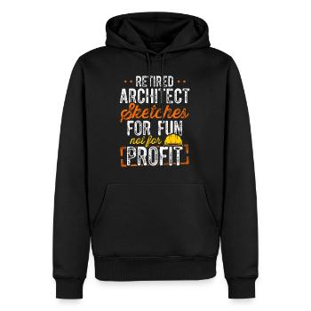 Architekt im Ruhestand Architektur im Ruhestand - Männer Premium Bio Hoodie - Schwarz - Vorne - Nico (187cm)