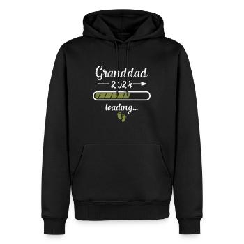Granddad 2024 Loading Pregnancy Grandfather Birth - Men’s Premium Organic Hoodie - black - Front - Nico (187cm)