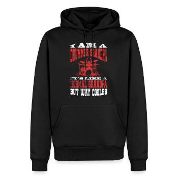 I Am A Drummer Papa Funny Gift for Dads et - Sweat à capuche Premium bio Homme - noir - Devant - Nico (187cm)