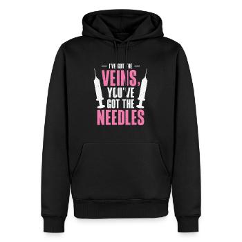 Phlebotomist Phlebotomy Nurse Tech - Men’s Premium Organic Hoodie - black - Front - Nico (187cm)