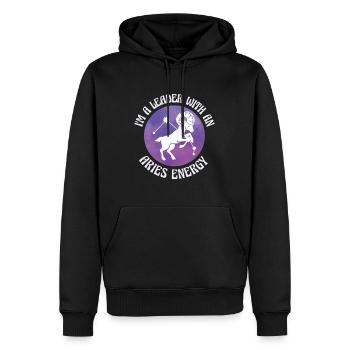 Widder Energie Astrologie Führung Astrologie Fan - Männer Premium Bio Hoodie - Schwarz - Vorne - Nico (187cm)