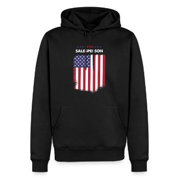 Wählerverkäufer - Männer Premium Bio Hoodie - Schwarz - Vorne - Nico (187cm)