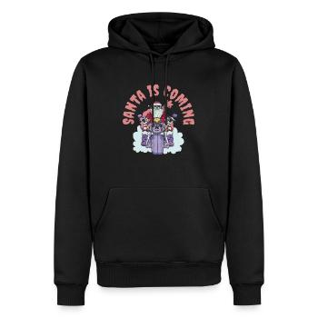 Scary Santa Weihnachten Urlaub Halloween - Männer Premium Bio Hoodie - Schwarz - Vorne - Nico (187cm)