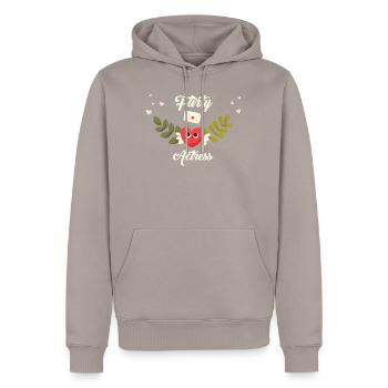 Actrice séduisante - Sweat à capuche Premium bio Homme - taupe - Devant - Nico (187cm)
