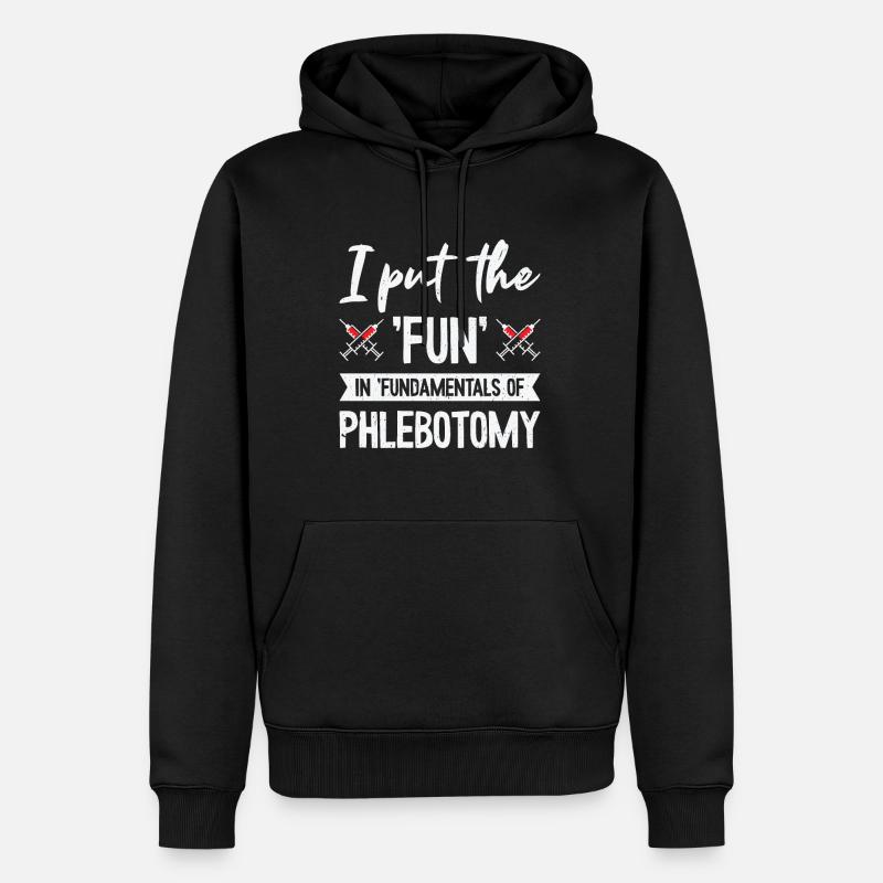 Phlebotomist Phlebotomie Krankenschwester Tech - Männer Premium Bio Hoodie - Schwarz