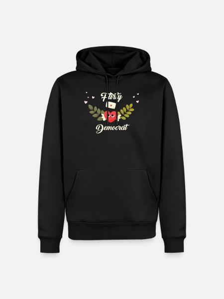 Flirty Democrat - Men’s Premium Organic Hoodie - black
