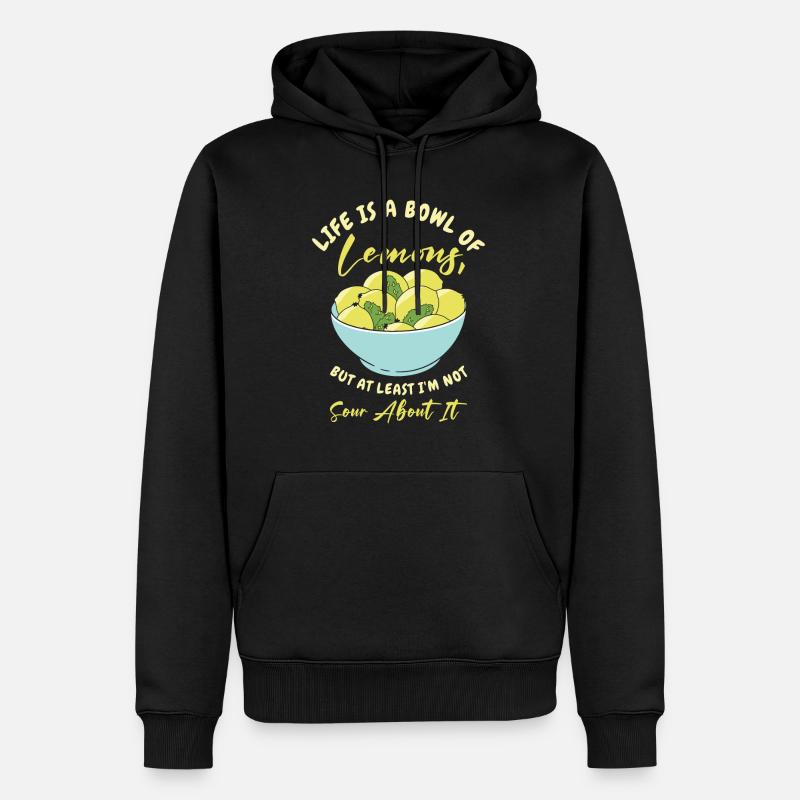 Limonade citron agrumes - Sweat à capuche Premium bio Homme - noir