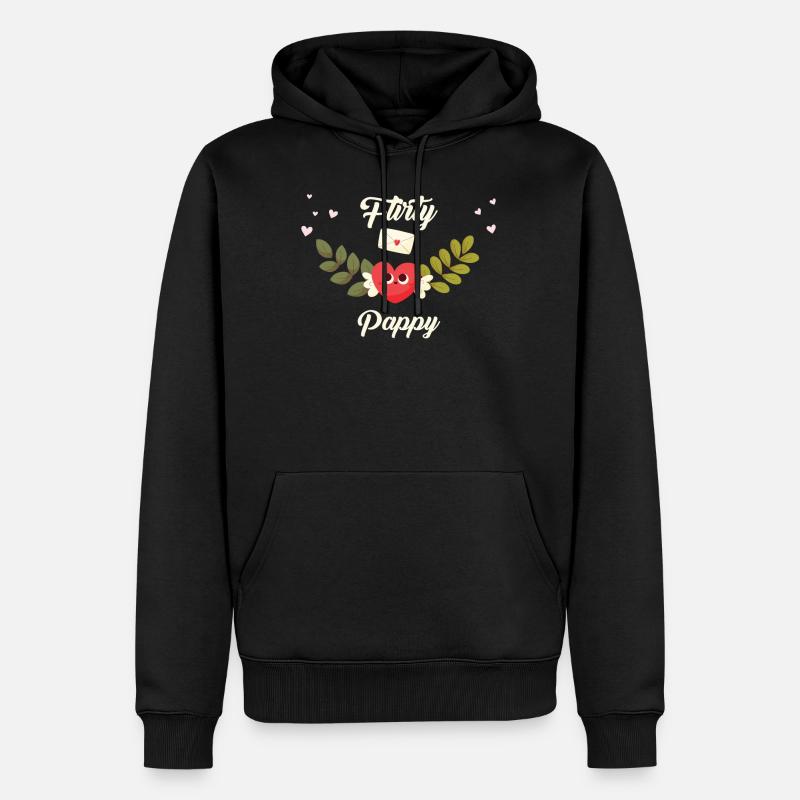 Flirty Pappy - Männer Premium Bio Hoodie - Schwarz