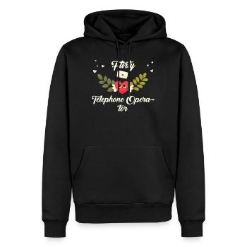 Flirty Telefonistin - Männer Premium Bio Hoodie - Schwarz - Vorne - Nico (187cm)