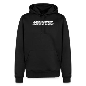 Aggressiver Werbemanager - Männer Premium Bio Hoodie - Schwarz - Vorne - Nico (187cm)