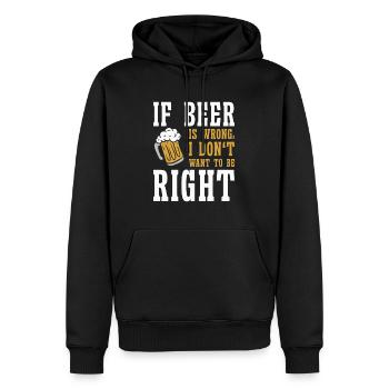 Bierliebhaber Brauerei Trinker Lustig Trinkend - Männer Premium Bio Hoodie - Schwarz - Vorne - Nico (187cm)