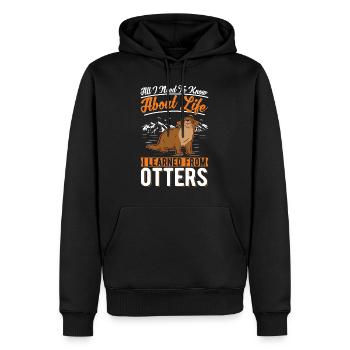 Otter Fischotter Seeotter - Männer Premium Bio Hoodie - Schwarz - Vorne - Nico (187cm)