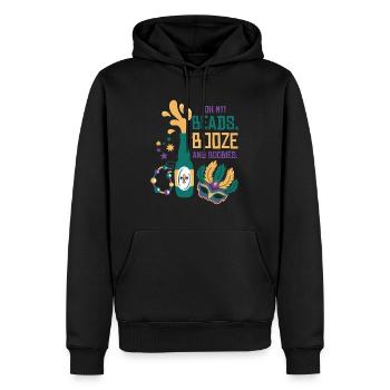 Mardi Gras Karneval Maske Bier Perlen Tölpel - Männer Premium Bio Hoodie - Schwarz - Vorne - Nico (187cm)
