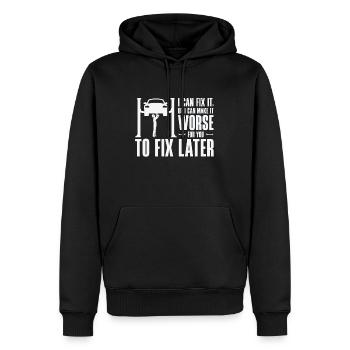 Automechaniker Auto-Motor-Reparatur - Männer Premium Bio Hoodie - Schwarz - Vorne - Nico (187cm)
