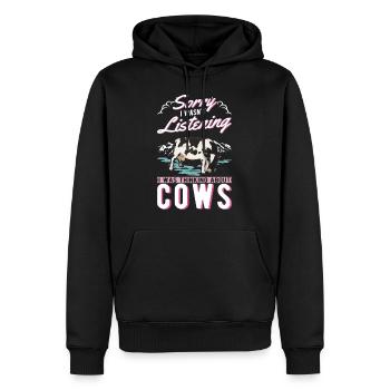 Kuh Landwirt Rinderzüchter Bauer Kühe - Männer Premium Bio Hoodie - Schwarz - Vorne - Nico (187cm)