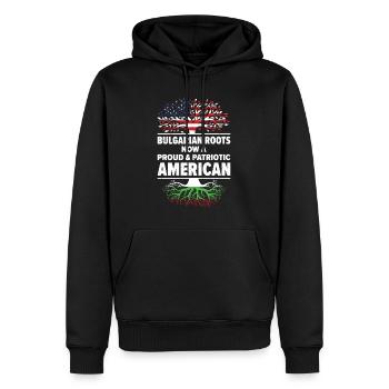 Geboren bulgarisch Bulgarien Amerikanisch USA - Männer Premium Bio Hoodie - Schwarz - Vorne - Nico (187cm)