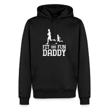 Fitness Fathers Day Gym Workout Training Coach - Men’s Premium Organic Hoodie - black - Front - Nico (187cm)