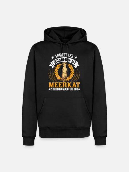 Erdmännchen surikat suricate - Sweat à capuche Premium bio Homme - noir