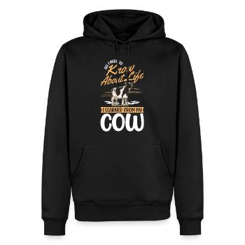 Vache Éleveurs de bovins Éleveurs Vaches Éleveur - Sweat à capuche Premium bio Homme - noir - Devant - Nico (187cm)