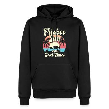 Frisbee Tropical Sommerurlaub Flying Disc Sport - Männer Premium Bio Hoodie - Schwarz - Vorne - Nico (187cm)