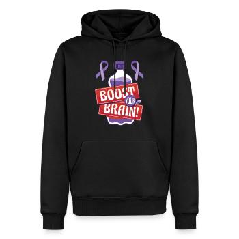 Alzheimer-Bewusstsein Gehirn Psychische Gesundheit - Männer Premium Bio Hoodie - Schwarz - Vorne - Nico (187cm)
