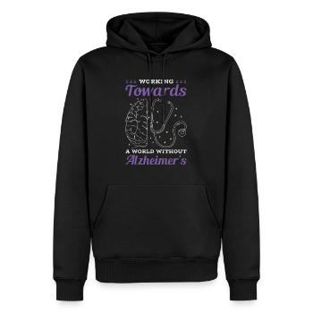 Alzheimer-Bewusstsein Gehirn Ärzte Gesundheit - Männer Premium Bio Hoodie - Schwarz - Vorne - Nico (187cm)