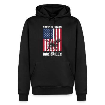 Barbecue de l’indépendance des États-Unis Drapeau américain - Sweat à capuche Premium bio Homme - noir - Devant - Nico (187cm)
