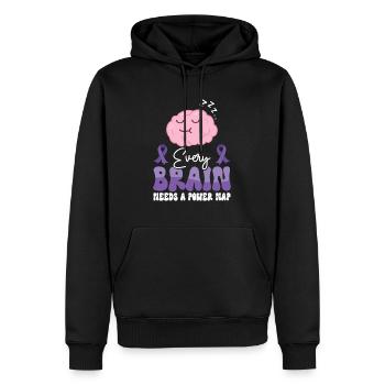 Alzheimer-Bewusstsein Gehirn Psychische Gesundheit - Männer Premium Bio Hoodie - Schwarz - Vorne - Nico (187cm)
