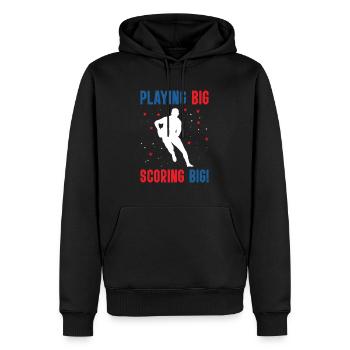 USA Unabhängigkeit Amerikanische Flagge Freiheit - Männer Premium Bio Hoodie - Schwarz - Vorne - Nico (187cm)