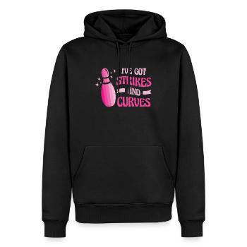 Bowling Femmes Bowler Ball Strike - Sweat à capuche Premium bio Homme - noir - Devant - Nico (187cm)