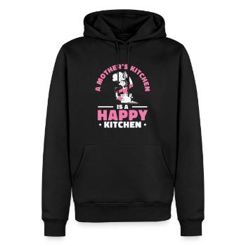 Fête des mères Vacances Grand-mère Cuisine Maman - Sweat à capuche Premium bio Homme - noir - Devant - Nico (187cm)