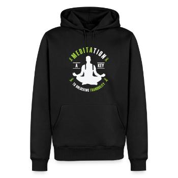 Mois de la sensibilisation à la santé mentale, - Sweat à capuche Premium bio Homme - noir - Devant - Nico (187cm)