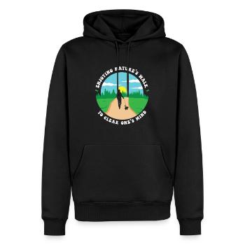 Santé mentale Nature Environnement - Sweat à capuche Premium bio Homme - noir - Devant - Nico (187cm)