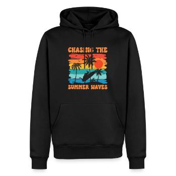 Surf Tropical Surfen Sommer Surfbrett Sport - Männer Premium Bio Hoodie - Schwarz - Vorne - Nico (187cm)