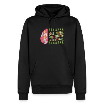 Mois de la sensibilisation artistique pour - Sweat à capuche Premium bio Homme - noir - Devant - Nico (187cm)