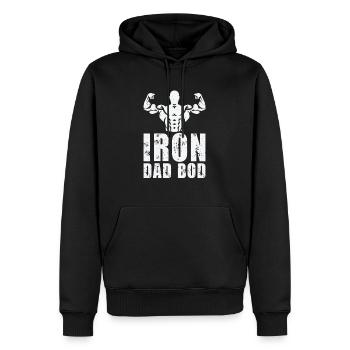 Fitness Fathers Day Gym Workout Training Coach - Men’s Premium Organic Hoodie - black - Front - Nico (187cm)