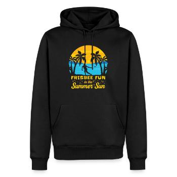 Frisbee Tropical Summer Holiday Flying Disc Sport - Sweat à capuche Premium bio Homme - noir - Devant - Nico (187cm)